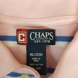 Chaps Shirts & Tops - NWT Chaps Short Sleeve Polo Pink Youth Sz XL 20 Chaps Shirts & Tops - NWT Chaps Short Sleeve Polo Pink Youth Sz XL 20